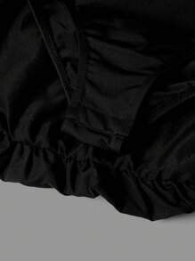 SHEIN EZwear Women's Patchwork Shirt Style Ruched Midi Dress