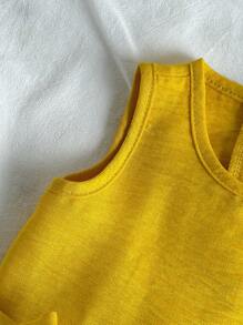 Vintaside Kids 2 件装女婴休闲可爱蝴蝶结无袖上衣和裤子套装