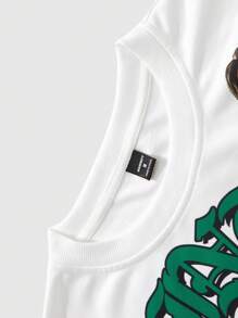 PAVTROS Manfinity Streetrush Men's Round Neck Short T-Shirt With Trumpet Sleeves, Positioning Print Pattern, Jesus Religious Fun Graffiti Print, Couple Wear, Unisex Style, Daily Leisure Commuting Wear In All Seasons, Funny Graffiti Print,Boyfriend Gifts,Rapper Top - Multicolor - View 4