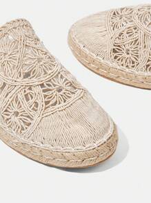 Styleloop Women's Flat Slip-On Shoes, Boho, Retro American, Bohemian, Western Style, Suitable For Vacation, Music Festival, Party - Beige - View 5