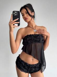 Aloruh 2 件套女士抹胸上衣和短裤