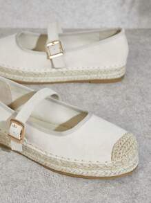 SHUZIA Espadrillas da donna Mary Jane, semplici e alla moda - Beige - Visualizzare 4