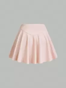 Sweetra Women's Pink Shell Cup Romantic Sweet Sisterly Princess Style One-Piece Swimsuit With Skirt, For Summer Beach Vacation - Pink - View 4