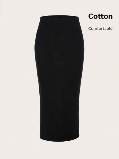 Tseoso Solid pennkjol med hög midja