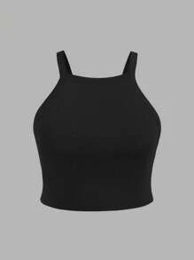 SHEIN Slayr 3pcs Plus Size Solid Color Fitted Camisole Set For Summer - Multicolor - View 9