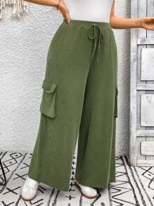 SHEIN LUNE Quần ống rộng màu trơn thường ngày cỡ lớn, Ngày lễ Thánh Patrick, Ngày lễ Thánh Patrick, Ngày lễ Thánh Patrick, Ngày lễ Thánh Patrick, Ngày lễ Thánh Patrick, Trang trí ngày lễ màu xanh lá cây, Mùa hè dành cho phụ nữ, Ngày lễ Thánh Patrick Mùa hè Boho Old Money Mùa hè dành cho phụ nữ Kỳ nghỉ xuân Lễ hội Rave Kỳ nghỉ xuân - Màu xanh Bạc hà - Xem 4