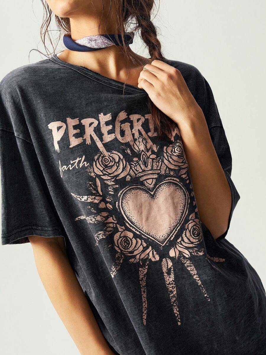 Bohemela Áo thun nữ cổ tròn tay ngắn dệt kim màu trơn đơn giản dễ giặt - màu đen - Xem 1