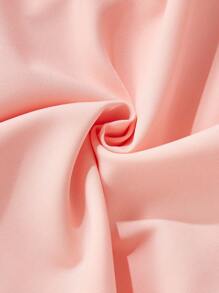 2pcs/Set Young Girl Cute Floral Trim Short Sleeve Top And Loose Comfy Pants Casual Home Outfit Young Girls Clothing Sets Short Sleeve Young Girls Summer Sets - Pink - View 6