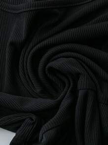 SHEIN Tall 女士休闲纯色 V 领垂褶阔腿无袖连体裤