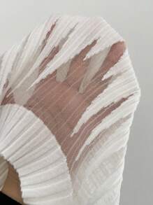 Chiquease Women Printed Stand Collar Short Sleeve Fitted Casual Top