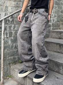 Manfinity EMRG Men's Denim Jeans - Grey - View 4