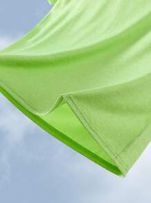 SHEIN Leap Crew 4pcs/Set Tween Boy Sports Logo Elastic Fabric Round Neck Short Sleeve Top, Professional Sports Casual Wear Suitable For Daily, Sports, Spring & Summer, Fitness, Running, Outdoor - Multicolor - View 3