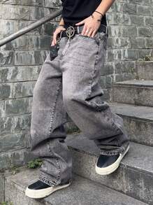 Manfinity EMRG Men's Denim Jeans - Grey - View 7