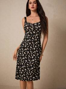 Poéselle Cami Kleid mit Blume Muster