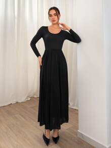 Aloruh 女士纯色长袖开叉休闲优雅连衣裙 女士春装 舞会礼服 复活节沙滩装 夏季礼服 套装 可爱连体裤 休闲婚礼毕业礼服 节日礼服 狂欢节礼服 节日婚礼宾客礼服 女士礼服 商务休闲 生日礼服 俱乐部礼服 女士沙滩装 波西米亚风舞会礼服 新娘派对礼服 性感节日礼服 伴娘礼服 海滩度假优雅礼服 茶会礼服 黑色礼服 白色蕾丝 - 深灰色 - 查看 4