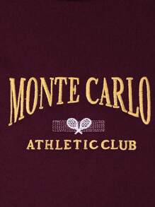 Sudadera con bordado de letras para hombre, otoño