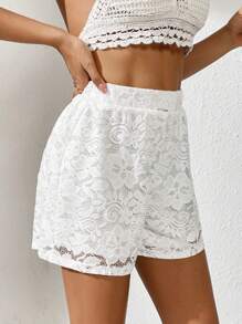 Breezaya 女士纯色休闲简约短裤，日常风格