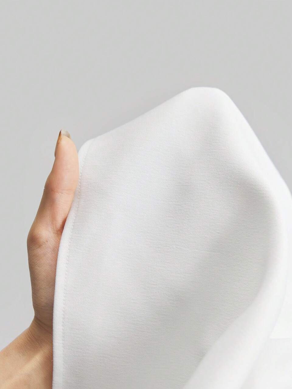 White Wide-Leg Pants With Fabric Taping, Fashion & Elegant Style Flare Trousers, Suitable For Weddings, Urban Chic, Spring/Summer