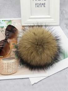 SHEIN 4/8/12PCS 10 厘米蓬松人造毛绒球，柔软人造狐狸毛球，带松紧环，用于编织帽子、围巾、包、钥匙链、DIY 无檐小便帽和生日礼物装饰。 - 彩色 - 查看 3