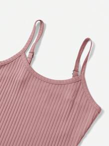 SHEIN EZwear 3pcs/Set Women Solid Ribbed Camisole Romper Unitard - Multicolor - View 6