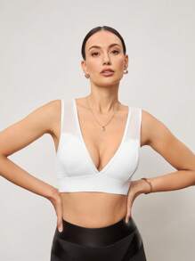 Activina 女士运动胸罩，简约时尚，休闲日常穿着 - 白色 - 查看 2