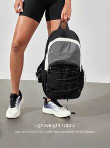 GLOWMODE Training Outdoor Wandern Rückzug Elastischer reflektierender Kordelzug Seitentasche mit Kordelzug Innentasche mit Reißverschluss Rucksack
