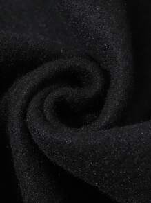 Chiquease 圣诞快乐，亮丽标语字母英文图案休闲女式长袖圆领套头衫 - 黑色 - 查看 4