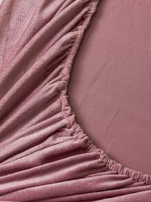 2/3 件浅紫色天鹅绒床笠套装温暖柔软纯色毛绒床笠套装特大号双人床尺寸，奢华超柔软舒适床单，带 11.8 英寸深口袋，适合秋冬和春季 1 件床笠 + 1/2 件枕套宿舍床上用品返校床上用品 - 藕粉色 - 查看 5