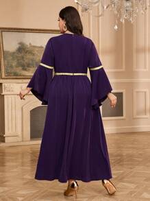 Al Najma Plus Size Women's Turkish Kaftan & Arabic Traditional Maxi Dress,Modest