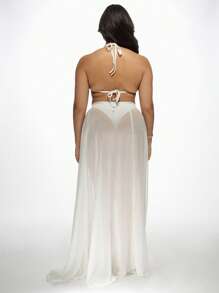 MISSGUIDED PLUS 系腰超长沙滩纱笼裙