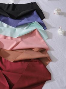 Set de 6 bragas triangulares cómodas y sin costuras para niñas adolescentes, ropa interior para uso diario - Multicolor - Ver 6