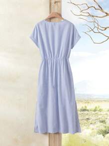 Rusticease Atuendo de verano, vestidos midi para mujer, ropa de mujer para vacaciones tropicales