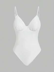 Swim Mod Schattige elegante kanten badpak voor dames met bedekkende rok, voor een zomerse strandvakantie