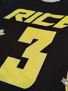 Manfinity Campus Court 男士圆领字母印花休闲短袖 T 恤