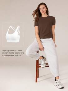 GLOWMODE Pima Cotton Lifestyle Tee Summer Tank Top Gym Wear - Cinnamoninspiration - View 5