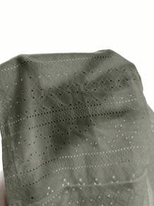SHEIN LUNE Vakantie Casual Effen Kant Geborduurde Mouwloze Top