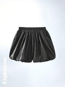 SHEIN Teenager Mädchen 2-teiliges Outfit - Reißverschluss Jacke mit langen Ärmeln und Shorts Set