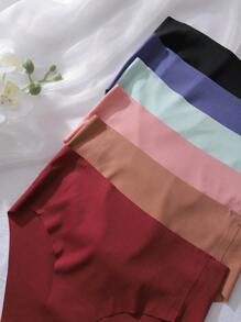 Set de 6 bragas triangulares cómodas y sin costuras para niñas adolescentes, ropa interior para uso diario - Multicolor - Ver 3