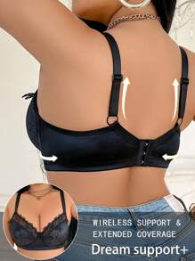 1 chiếc áo ngực có gọng ren cỡ lớn - màu đen - Xem 2