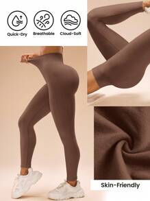 Slayoga Seamless High Waist Solid Color Sports Leggings Yoga Women Pants