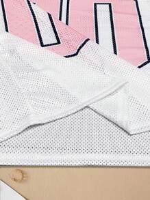 SHEIN EZwear 女士数字印花短袖休闲宽松 T 恤 - 白色 - 查看 3