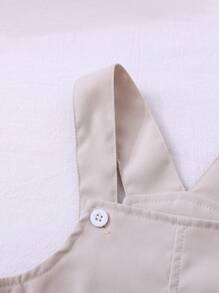 SHEIN Playful Pals Bộ 2 món áo thun ngắn tay kẻ sọc và quần yếm cho bé trai, thích hợp cho các hoạt động mùa hè. Quần yếm giúp bé trông đáng yêu hơn, bộ quần áo trẻ em giản dị và đa năng. - Nhiều màu - Xem 5