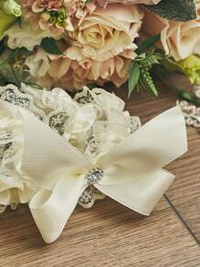 SHEIN 1 条 4 厘米 * 2200 厘米米色礼品包装丝带，手工制作的蝴蝶结丝带，DIY 手工包装，生日礼物，结婚礼物装饰，非常适合礼品包装 - 米色 - 查看 4