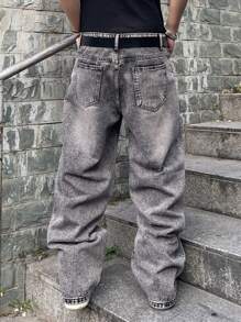 Manfinity EMRG Men's Denim Jeans - Grey - View 2