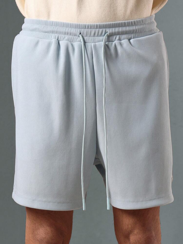 Modern Ottoman Textured Drop-Crotch Shorts