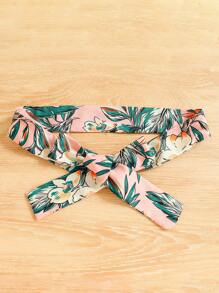 2pcs/Set Teen/Teen Girl Ribbed Knit Tank Top And Tropical Print Wide Leg Pants Set, Casual Holiday Outfit - Multicolor - View 5