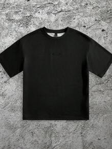 Manfinity NXTstreet Maglietta a maniche corte con stampa digitale, vestibilità morbida da uomo - nero - Visualizzare 2