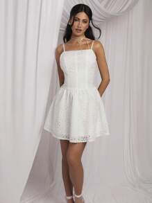 COSMINA Women Mini Dress, Vacation, Wedding, Western Wear For Women, Petite Size, Sexy, Bohemian Style, Summer Outfits For Women - White - View 5