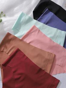 Set de 6 bragas triangulares cómodas y sin costuras para niñas adolescentes, ropa interior para uso diario - Multicolor - Ver 5