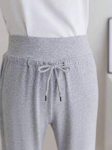 Tween Girls' Solid Color Belted High Waist Flare Knit Pants